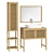 Haumea Acacia Bathroom Furniture Set 3D model small image 4