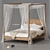 Elegant Yttervåg Four-Poster Bed 3D model small image 1