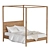 Elegant Yttervåg Four-Poster Bed 3D model small image 7