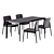 Modern BoConcept Torino Chair & Newport Table Set 3D model small image 6