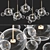 Zigzag Chandelier: Modern Elegance 3D model small image 1