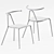 Modern Ash Chair: B-Line Toro 3D model small image 2