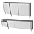 Modern Sideboards in Various Sizes 3D model small image 3