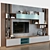 Sleek TV Wall Set 179 3D model small image 3