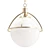 Vintage Milk Glass Pendant 3D model small image 1