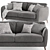 Lucy 3-Seater Sofa: Sleek, Comfortable, and Stylish 3D model small image 2