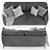 Lucy 3-Seater Sofa: Sleek, Comfortable, and Stylish 3D model small image 3