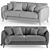 Lucy 3-Seater Sofa: Sleek, Comfortable, and Stylish 3D model small image 5