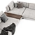 Elegant Blanche Ermes Sofa 3D model small image 4