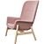 Modern Vedbo Chair with High Back in Gunnared Light Brown-Pink 3D model small image 5