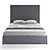 Elegant Gray Velvet Mora Bed 3D model small image 10