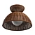 Rattan Glow Flush Mount 3D model small image 2