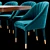 Garda Decor Dining Set: Santa Barbara Table & Chairs 3D model small image 6