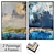 Modern Art Paintings: Set of 2 with 4 Frame Options 3D model small image 1