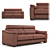 Sleek Comfort Sofa 3D model small image 1