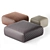 Stylish Ashley Minotti Pouf 3D model small image 4