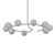 Italian Modern Oil Rubbed Bronze Chandelier 3D model small image 2