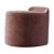 Luscious Red Leather Pouf 3D model small image 3