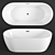 Modern Oval Acrylic Bathtub 3D model small image 1