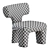 Boucle Litho Armchair: French Designer Elegance 3D model small image 2