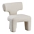 Boucle Litho Armchair: French Designer Elegance 3D model small image 4