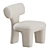 Boucle Litho Armchair: French Designer Elegance 3D model small image 5