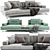 Blanche Ermes Compositions B: Elegant and Versatile Sofas 3D model small image 1