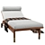 Modern Mahogany Sun Lounger 3D model small image 2