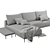 Modern Zita Corner Sofa Set 3D model small image 5