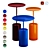 Modern Cocktail Tables in Various Sizes and Colors 3D model small image 1