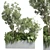 Outdoor Plant Collection: 68 Pot Plant Bush Grass and Tree Palm Concrete Vase 3D model small image 1