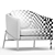 Elegant FIL NOIR Armchair by Minotti 3D model small image 5