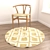 Versatile Round Rugs Set - VRayFur & Displacement 3D model small image 2