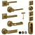 Olivari Door Handles Set: BETA, CHIARA NY, TIME Q, SPACE Q, OPEN 3D model small image 2