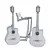 Versatile Acoustic Guitar with 2 Stylish Finishes 3D model small image 4
