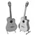 Versatile Acoustic Guitar with 2 Stylish Finishes 3D model small image 8