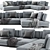 Luxury Blanche Ermes Sofa Set 3D model small image 1