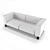 Minimalistic Leather Sofa 3D Model 3D model small image 1