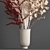 Elegant Reed Bouquet in Menu Cyclades Vase 3D model small image 2