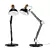 Sleek Metal Desk Lamp 3D model small image 1