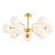 Elegant Gold Pendant Chandelier 3D model small image 1