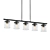 Modern Farmhouse 5-Light Linear Glass Chandelier 3D model small image 1