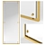 Elegant Aged Gold Mirror 3D model small image 2