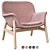 Modern Vedbo Chair - Light Brown-Pink 3D model small image 1