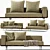 Elegant BRASILIA Fabric Sectional Sofa 3D model small image 1