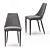 AERO B140 Dark Grey Velvet Chair 3D model small image 3