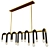 Golden Paulson Floppy Chandelier 3D model small image 1