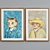 Modern Van Gogh Cat Oil Painting Frame Set 3D model small image 2