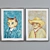 Modern Van Gogh Cat Oil Painting Frame Set 3D model small image 3