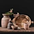 Exquisite Decor Collection: Candleholder, Jug & Bowl 3D model small image 5